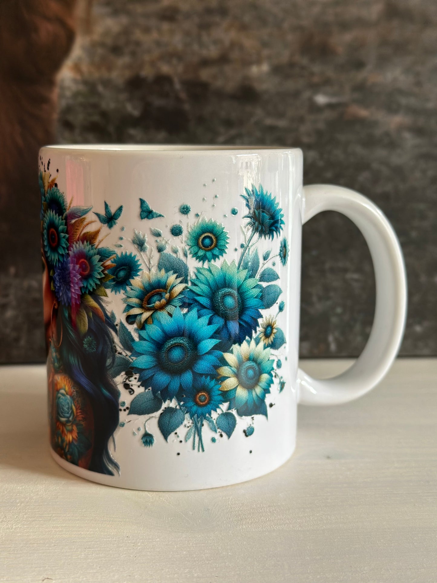 Tasse „Flowergirl Blue Lion“