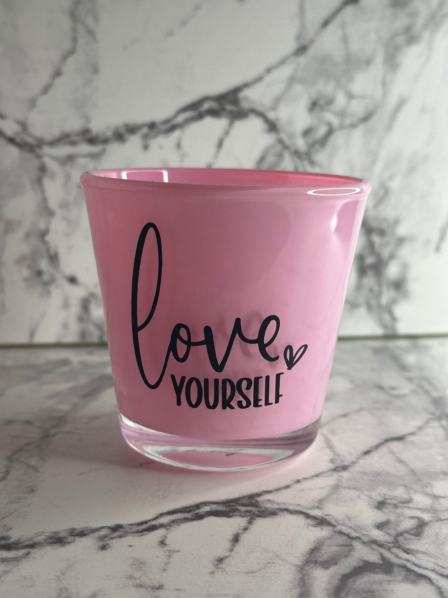 TEELICHTHALTER ROSA „LOVE YOURSELF“