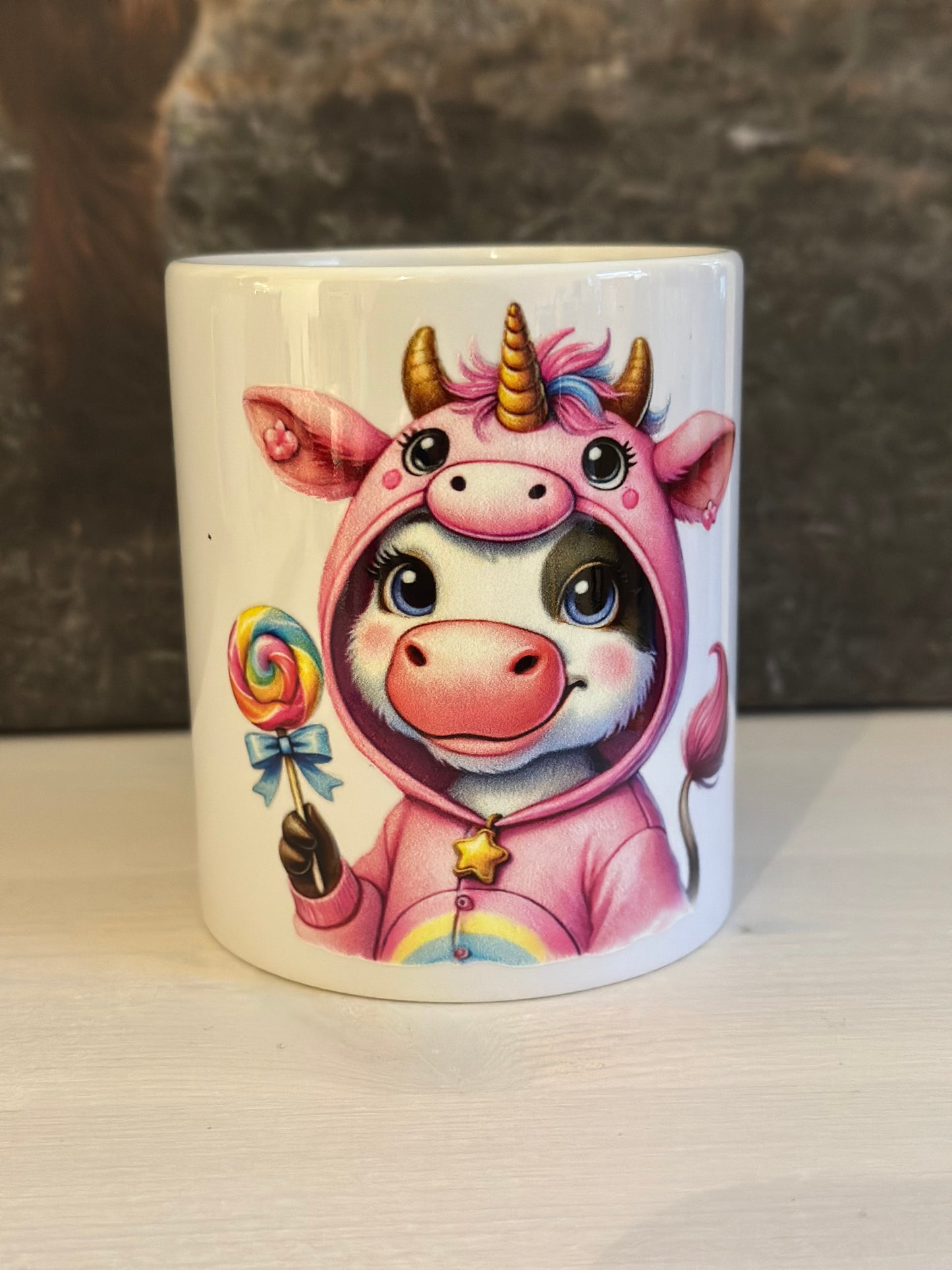 Tasse „Kuh Lolli Einhorn“