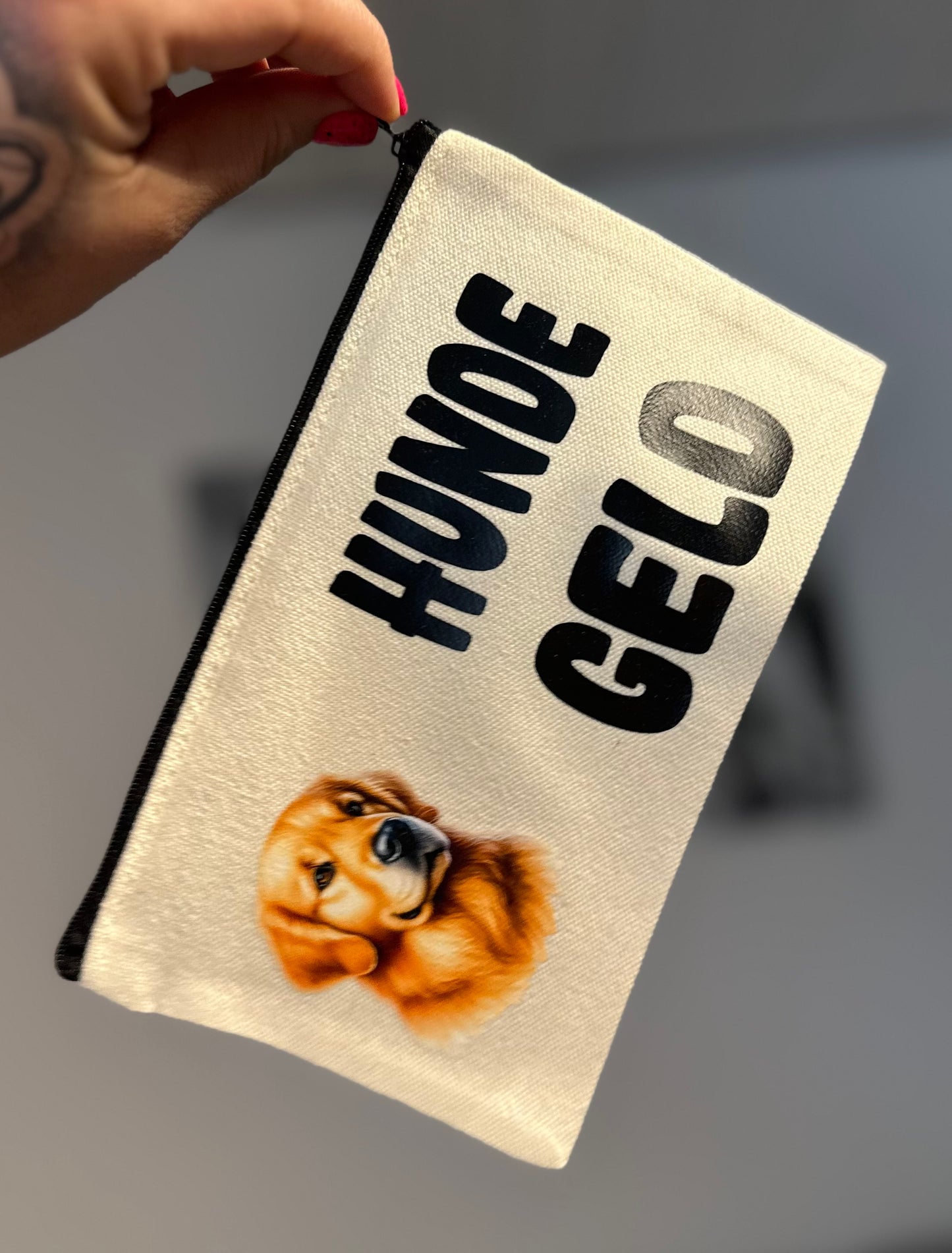 Täschchen Creme „Hundegeld“