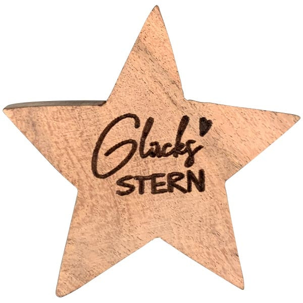 Holzstern „Glücksstern“