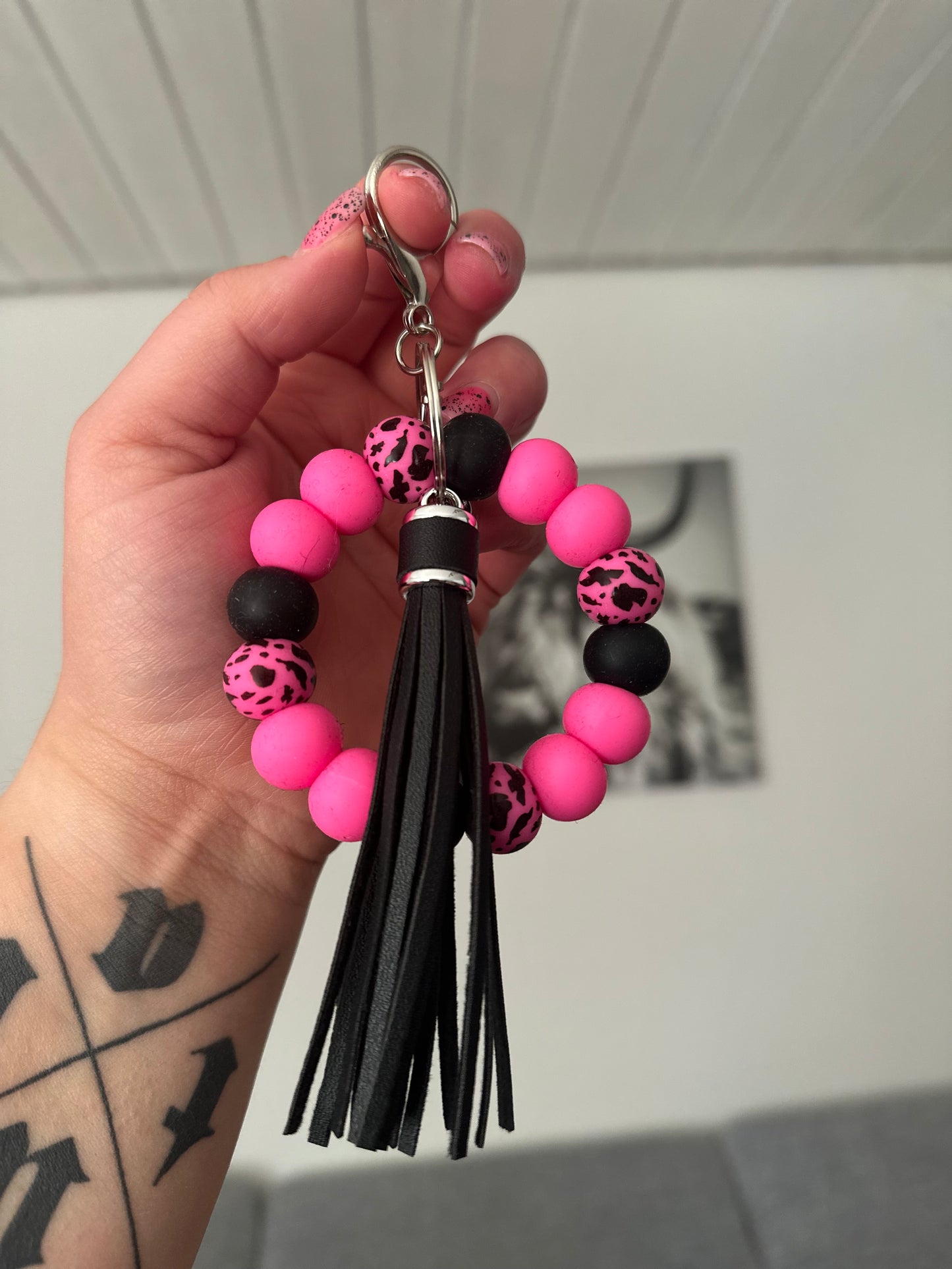 Schlüsselanhänger „Pink Quaste“