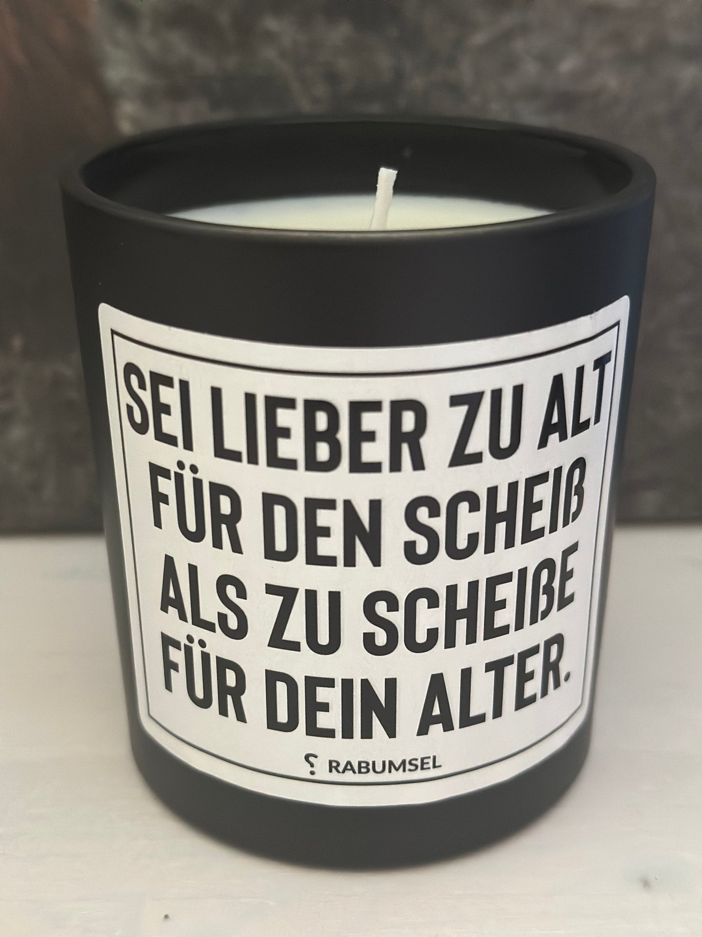 Kerze „Lieber zu alt“