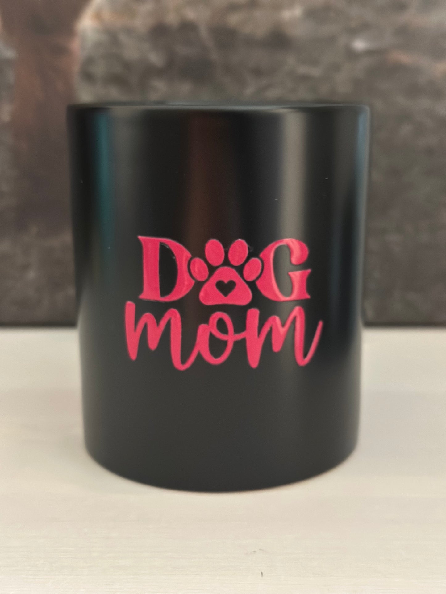 Tasse „Dog Mom“ Schwarz
