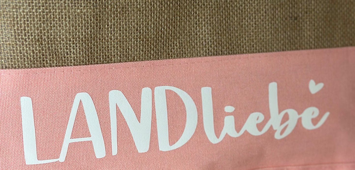 JUTETASCHE ROSA „LANDLIEBE“