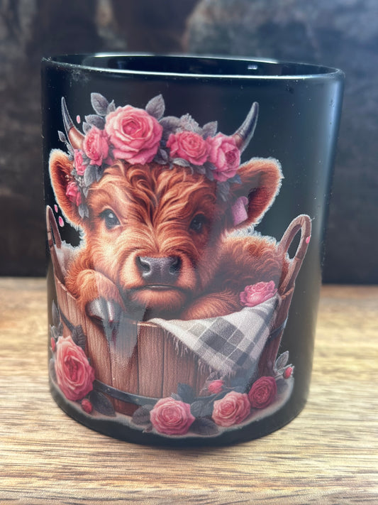 Tasse „Flower Hochlandrind“