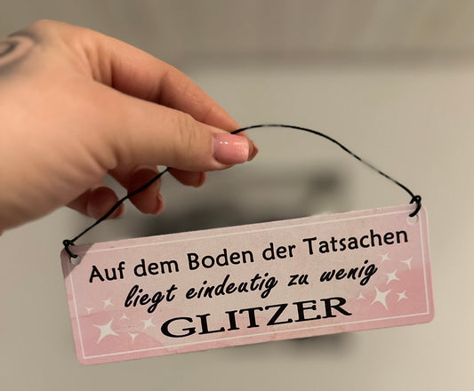 Blechschild „Glitzer“