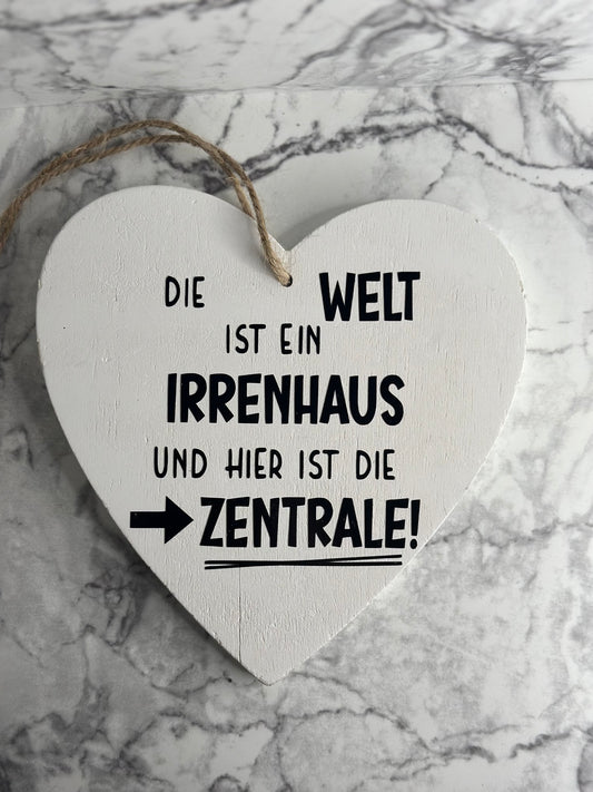 HOLZHERZ GROSS „IRRENHAUS“