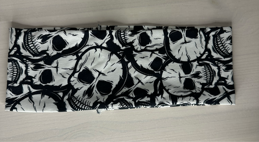 STIRNBAND „BLACK/WHITE SKULL“ EINFACH