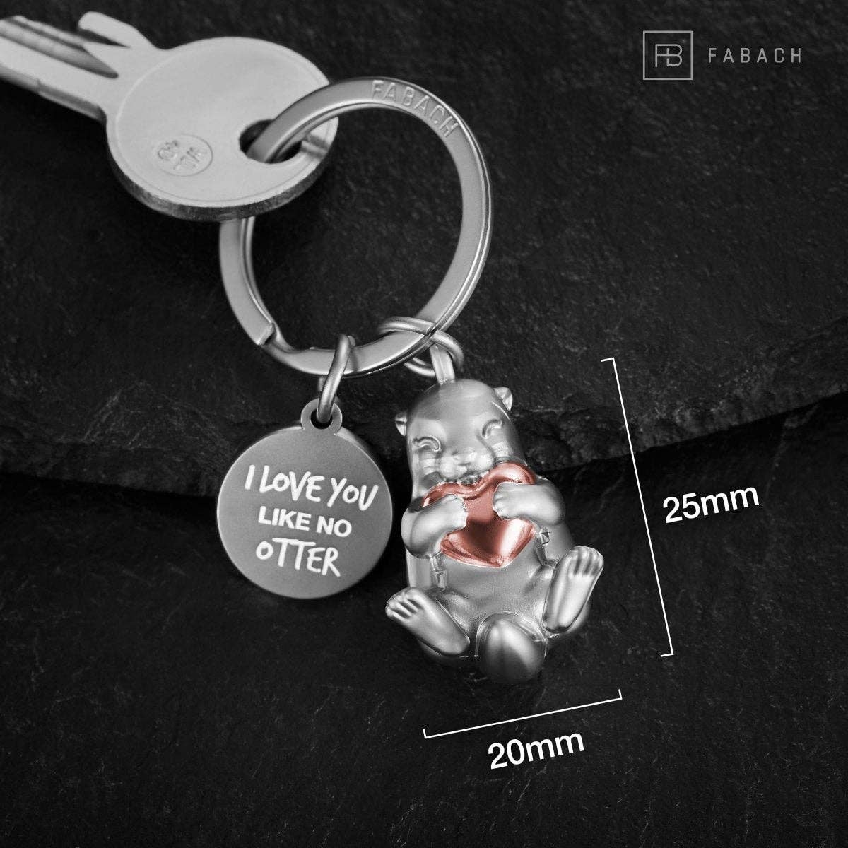 "I love you like no otter" Otter Schlüsselanhänger "Otty"