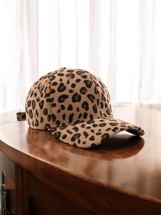 Leopardenmuster Kappe Braun