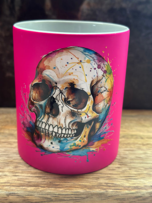 Tasse „ Neon Pink Skull“