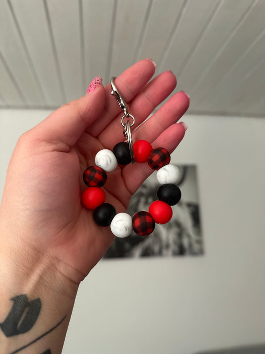 Schlüsselanhänger „Red/Black kariert“