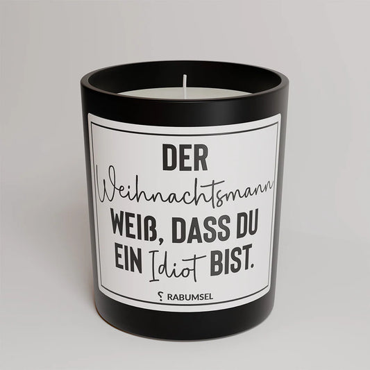 Kerze „Weihnachtsmann/Idiot“