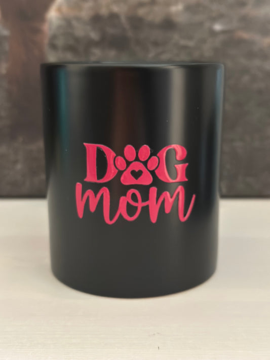 Tasse „Dog Mom“ Schwarz