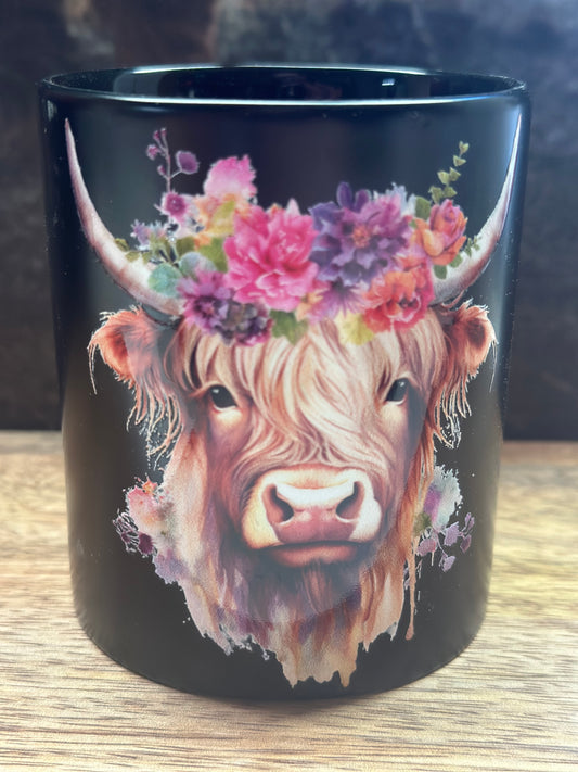 Tasse „Flower Kuh „