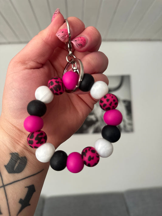 Schlüsselanhänger „ Pink White Black“