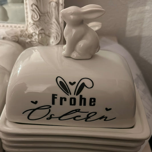 Keramik Butterdose Ostern